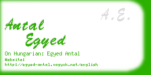 antal egyed business card